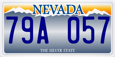 NV license plate 79A057