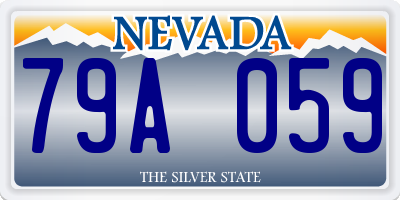 NV license plate 79A059