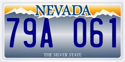 NV license plate 79A061
