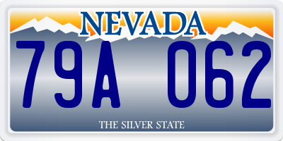 NV license plate 79A062