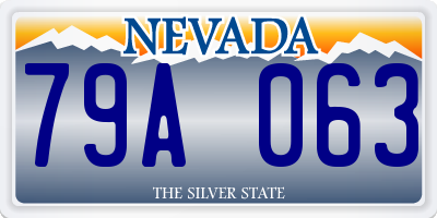 NV license plate 79A063