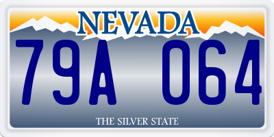 NV license plate 79A064