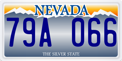 NV license plate 79A066