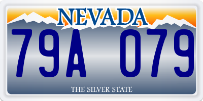 NV license plate 79A079