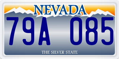 NV license plate 79A085