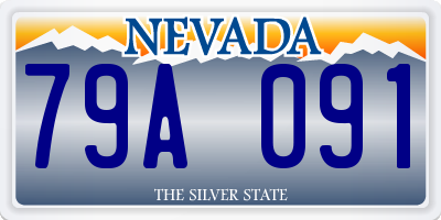 NV license plate 79A091