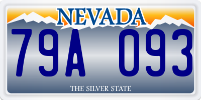 NV license plate 79A093