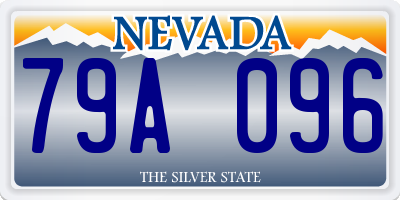 NV license plate 79A096