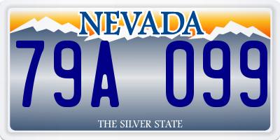 NV license plate 79A099