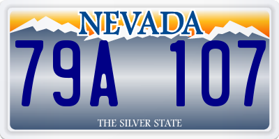 NV license plate 79A107