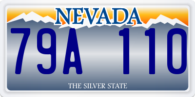 NV license plate 79A110