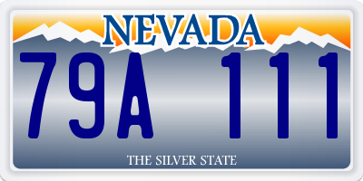 NV license plate 79A111