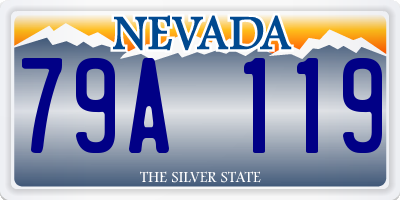 NV license plate 79A119