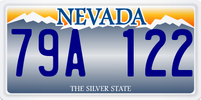 NV license plate 79A122