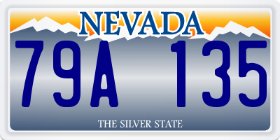 NV license plate 79A135