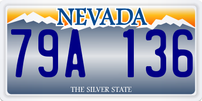 NV license plate 79A136