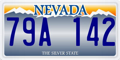 NV license plate 79A142