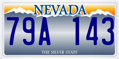 NV license plate 79A143