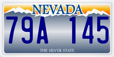 NV license plate 79A145