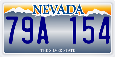 NV license plate 79A154