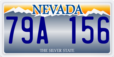 NV license plate 79A156