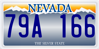 NV license plate 79A166