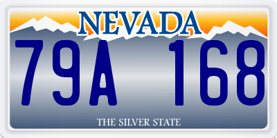 NV license plate 79A168