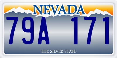 NV license plate 79A171
