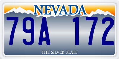 NV license plate 79A172