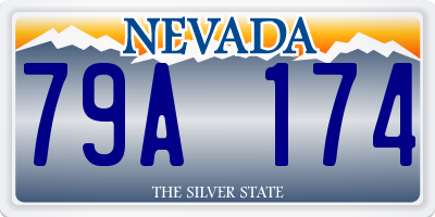 NV license plate 79A174