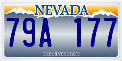 NV license plate 79A177