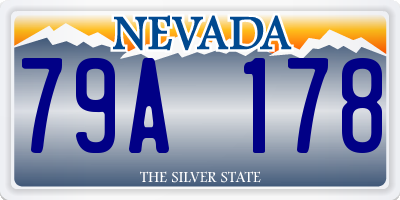 NV license plate 79A178