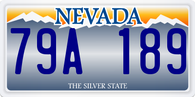 NV license plate 79A189