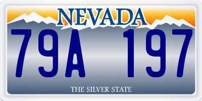 NV license plate 79A197