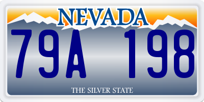 NV license plate 79A198