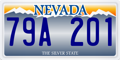 NV license plate 79A201