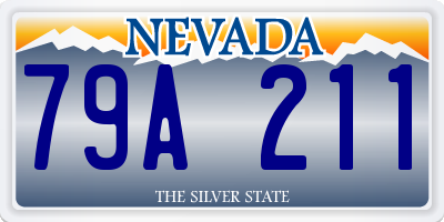 NV license plate 79A211