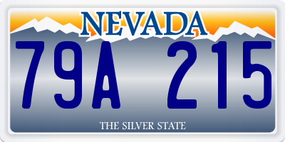 NV license plate 79A215