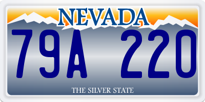 NV license plate 79A220