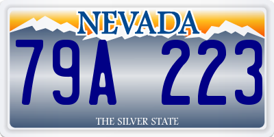 NV license plate 79A223