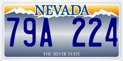 NV license plate 79A224