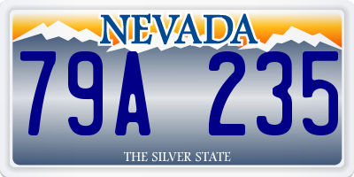 NV license plate 79A235