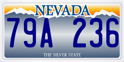 NV license plate 79A236