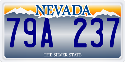 NV license plate 79A237