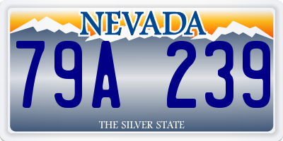 NV license plate 79A239