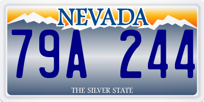 NV license plate 79A244