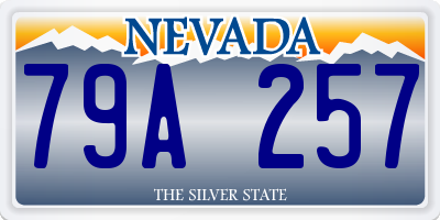 NV license plate 79A257