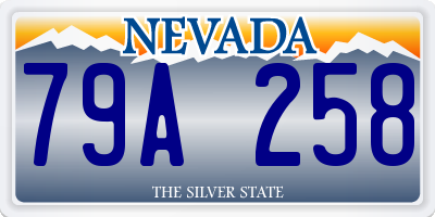 NV license plate 79A258