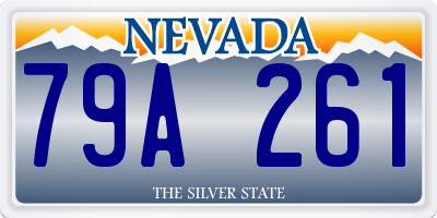 NV license plate 79A261