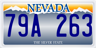 NV license plate 79A263